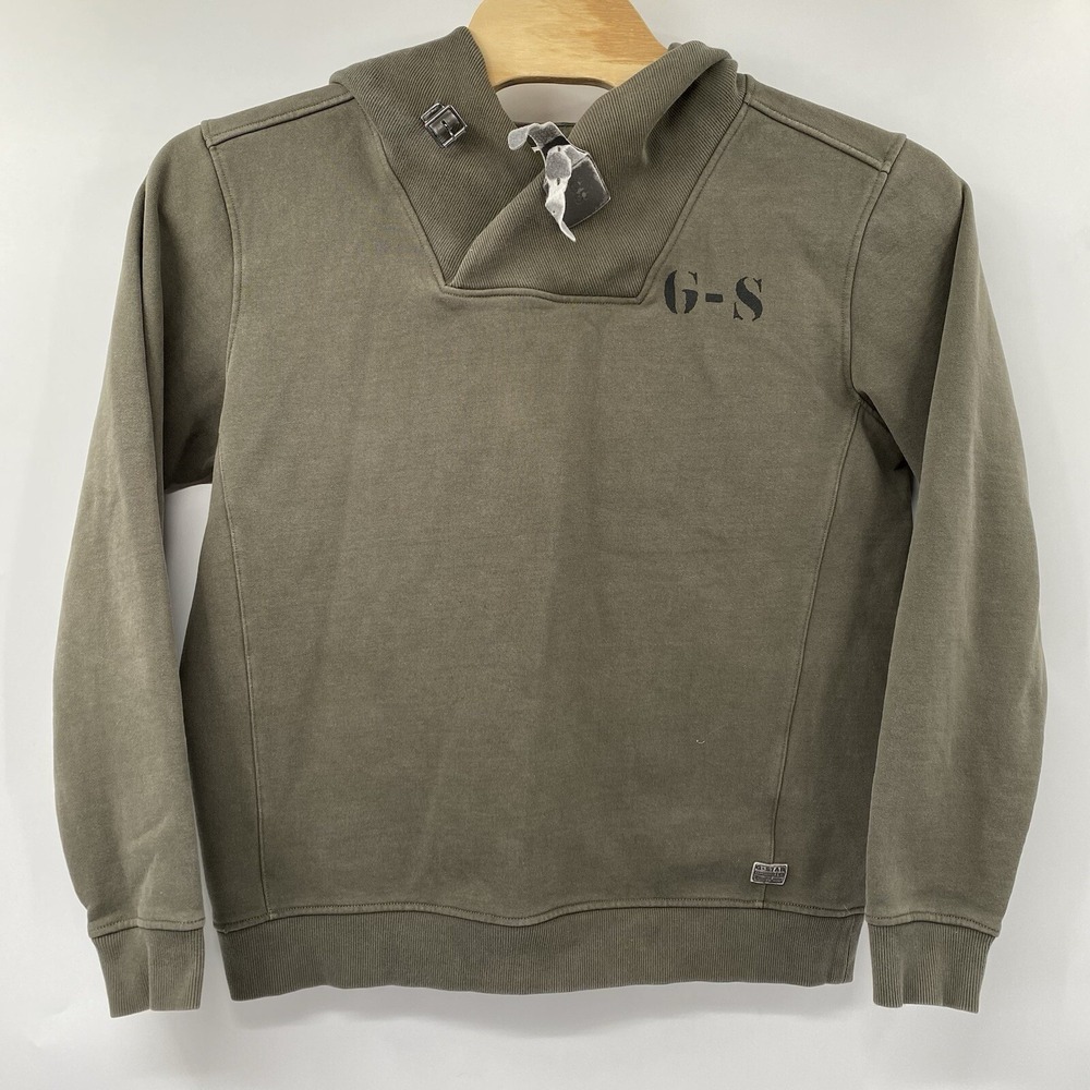 G-Star Raw Fencer Hooded Mens XXXL Olive Green Cargo Line Buckle Hoodie 85103C